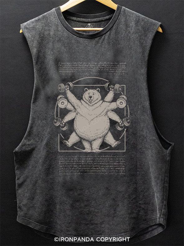 Vitruvian Bear Scoop Bottom Cotton Tank