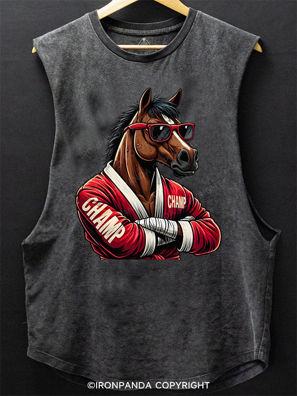 horse Scoop Bottom Cotton Tank