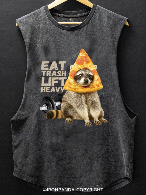 eat trash lift heavy Scoop Bottom Cotton Tank