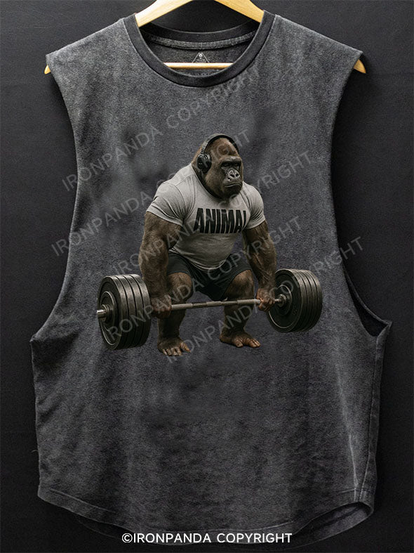 Deadlift gorilla Scoop Bottom Cotton Tank