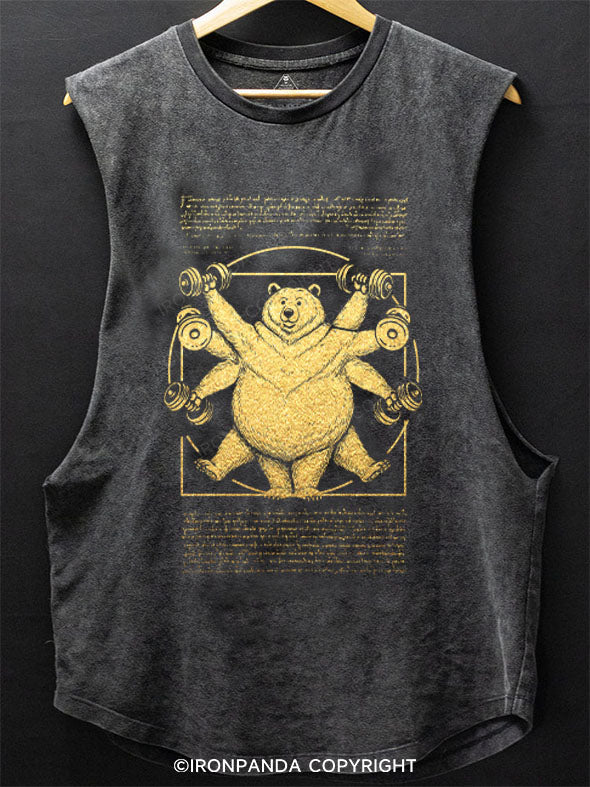 Vitruvian Bear Scoop Bottom Cotton Tank