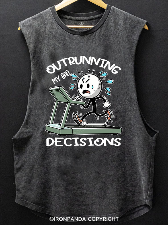 Outrunning my bad decisions Scoop Bottom Cotton Tank