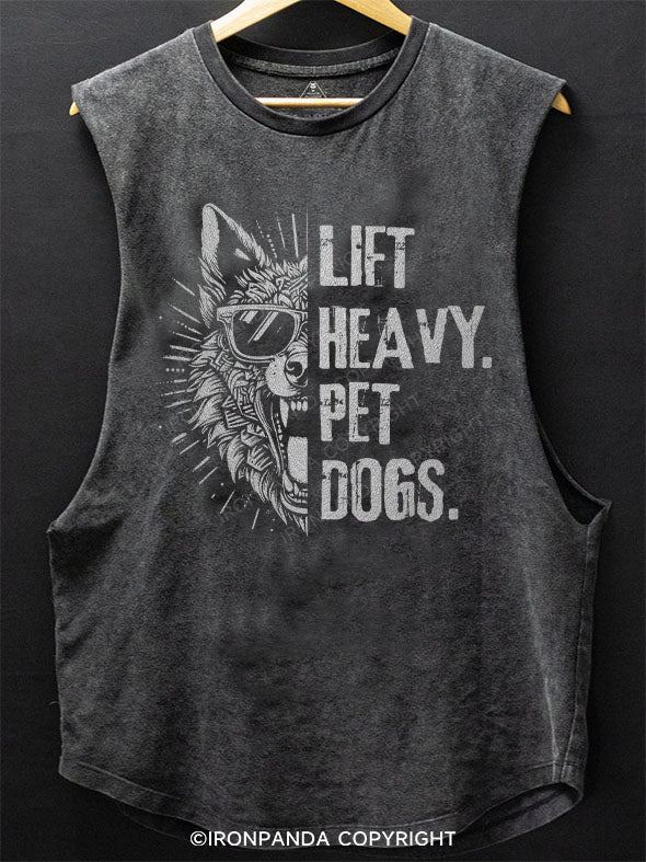 Lift Heavy Pet Dogs Scoop Bottom Cotton Tank