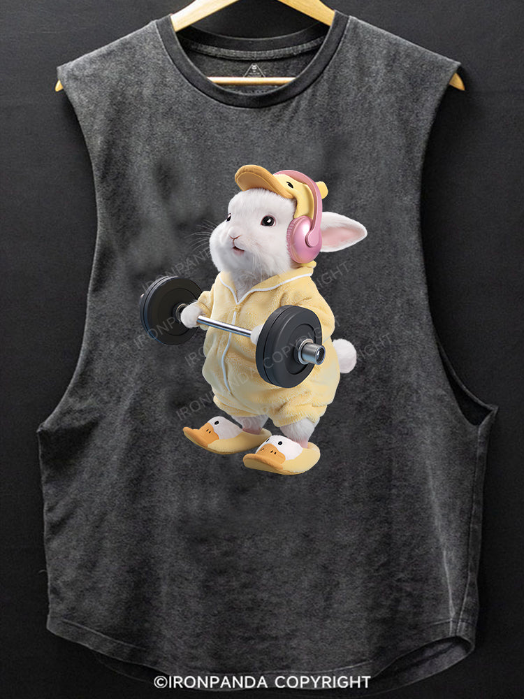 DEADLIFT? NO PROB-LOP! SCOOP BOTTOM COTTON TANK