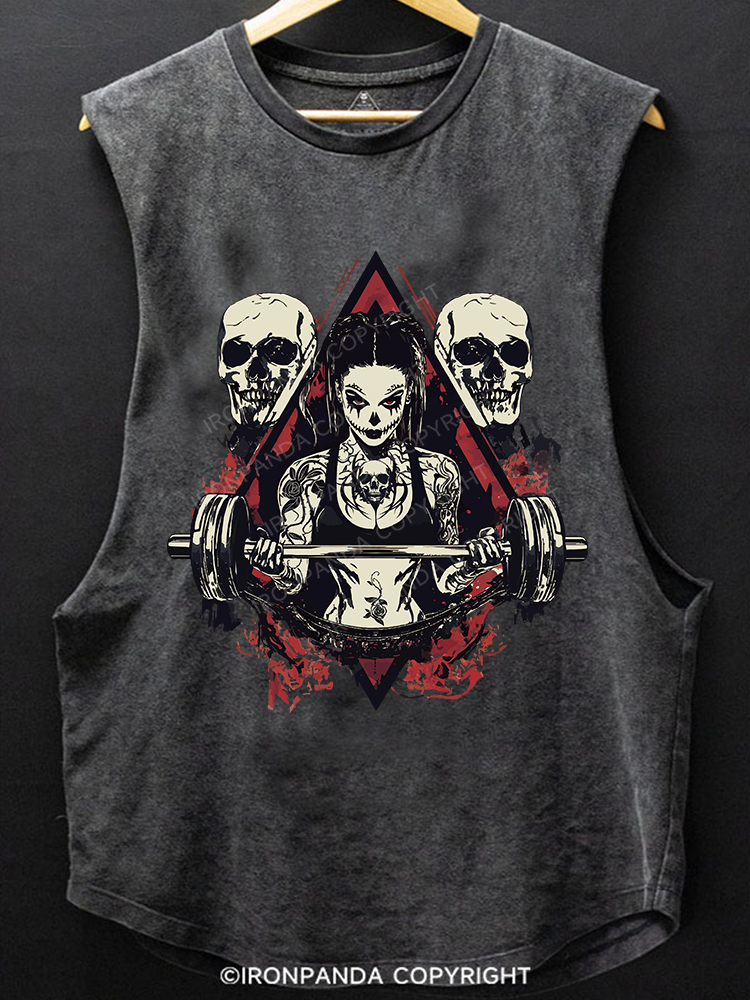 DEADLIFTS TILL DEATH SCOOP BOTTOM COTTON TANK