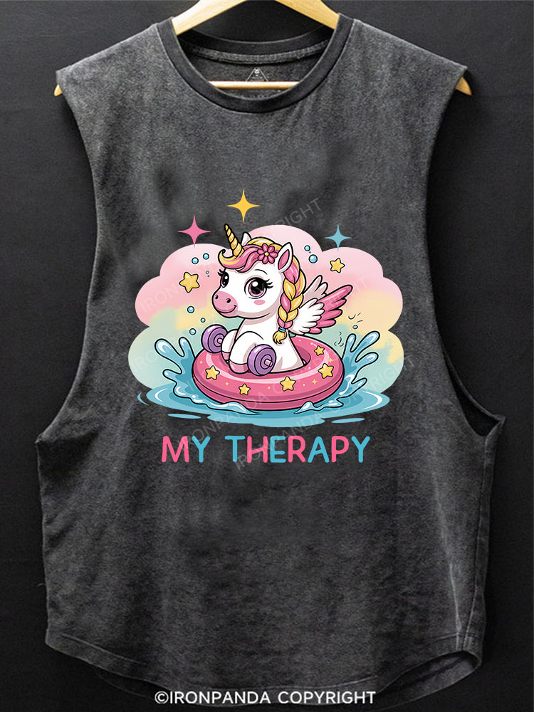MY THERAPY SCOOP BOTTOM COTTON TANK