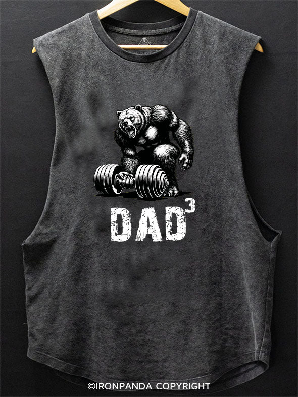 Dad Bear Scoop Bottom Cotton Tank