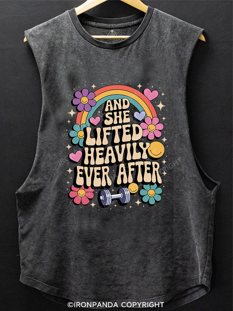 AND SHE LIFTED HEAVILY EVER AFTER SCOOP BOTTOM COTTON TANK