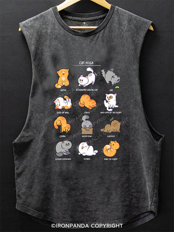 CAT YOGA SCOOP BOTTOM COTTON TANK