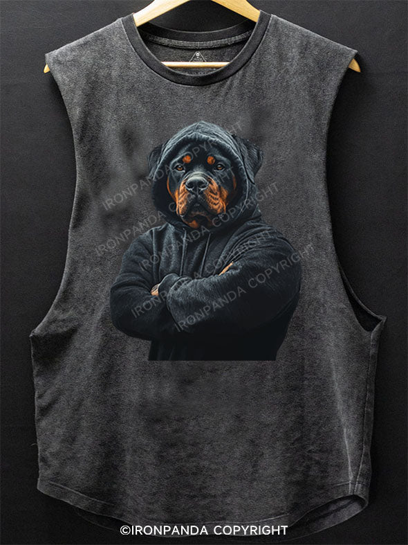 Muscular Rottweiler SCOOP BOTTOM COTTON TANK