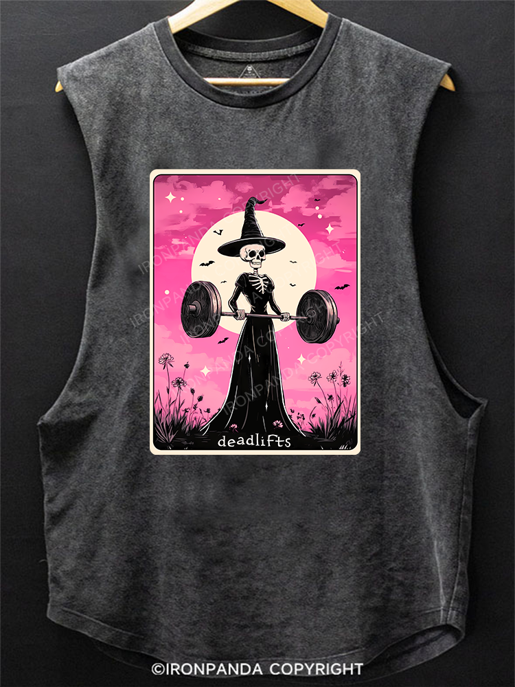 DEADLIFTING WITCHCRAFT SCOOP BOTTOM COTTON TANK