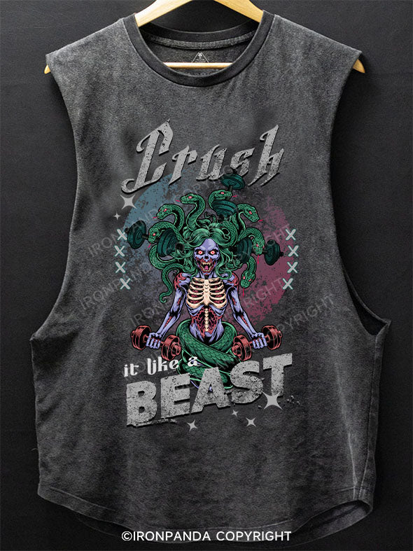 Crush it like a beast SCOOP BOTTOM COTTON TANK