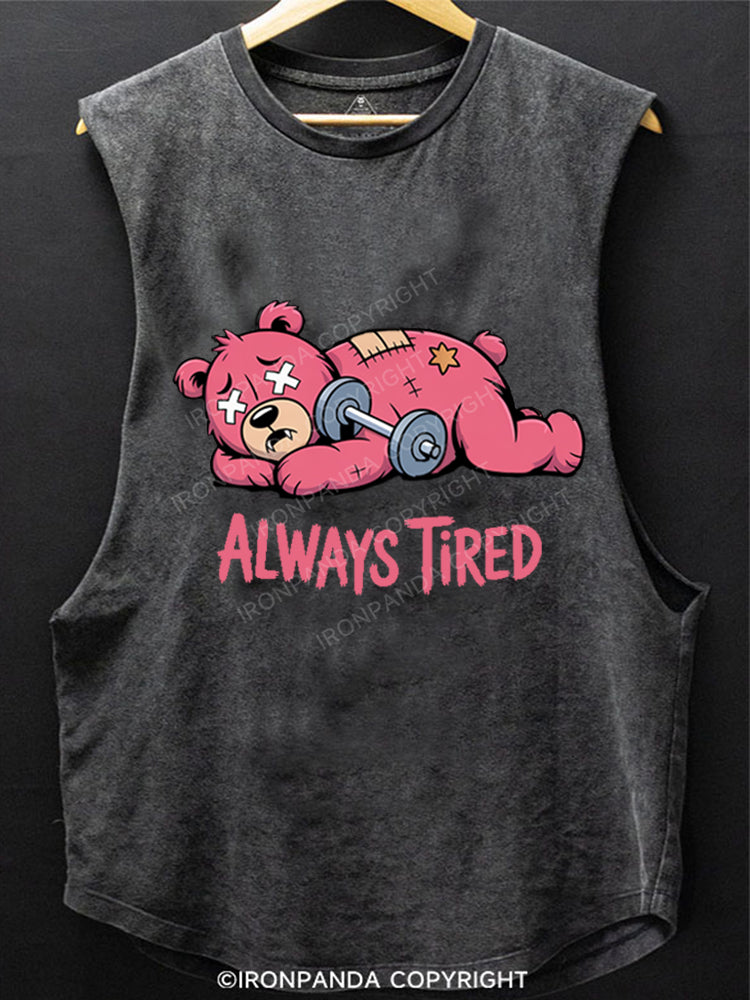 ALWAYS TIRED SCOOP BOTTOM COTTON TANK