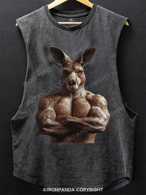 muscular kangaroo Scoop Bottom Cotton Tank