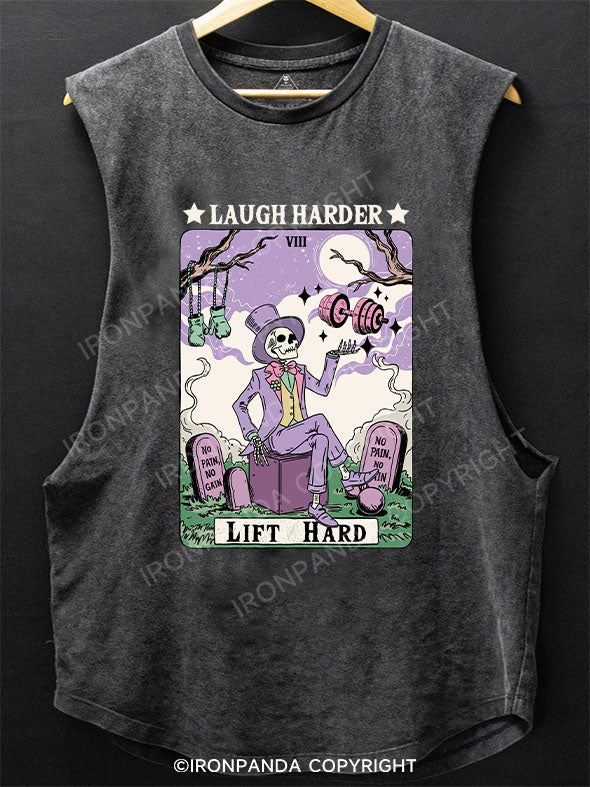 lift hard laugh harder BOTTOM COTTON TANK
