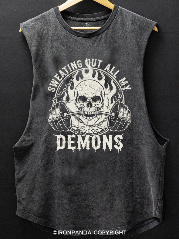 Sweating Out All My Demons Scoop Bottom Cotton Tank
