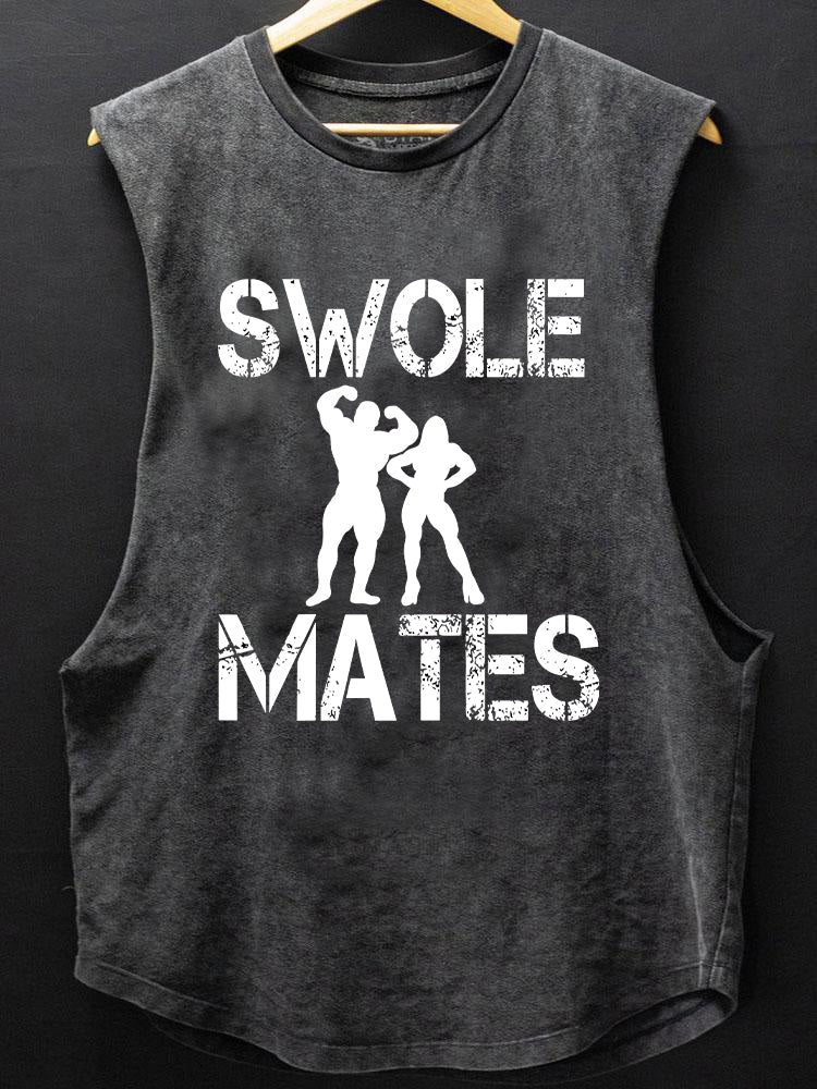 swole mates SCOOP BOTTOM COTTON TANK