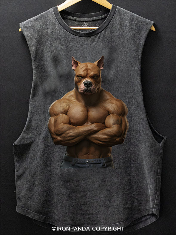 Muscular Pit Bull SCOOP BOTTOM COTTON TANK