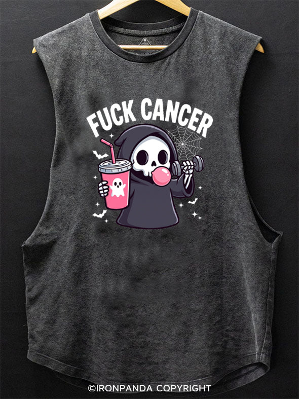FUCK CANCER CUTE REAPER LIFTER SCOOP BOTTOM COTTON TANK