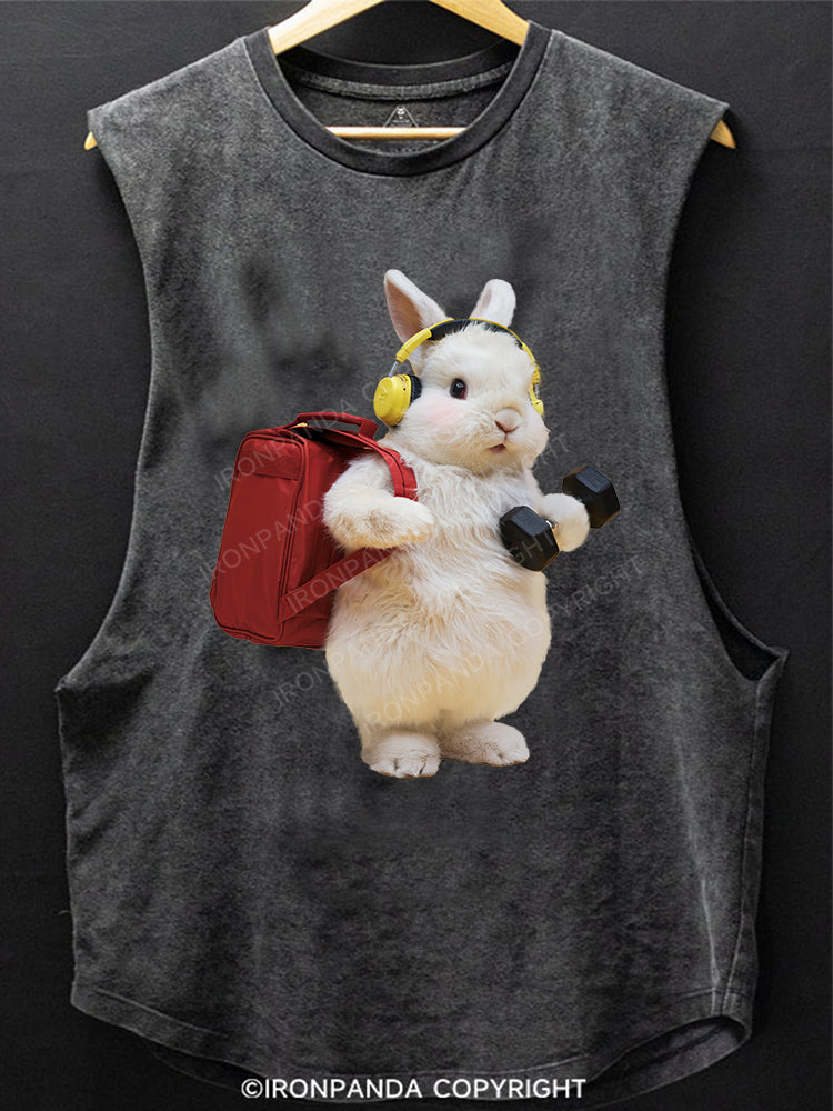 RABBIT DUMBBELL SCOOP BOTTOM COTTON TANK