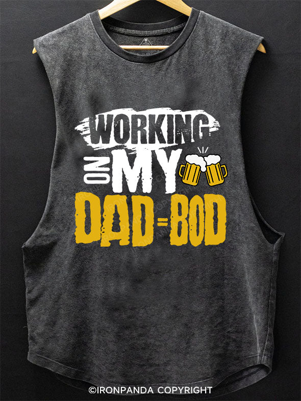 Working on my Dad Bod Scoop Bottom Cotton Tank