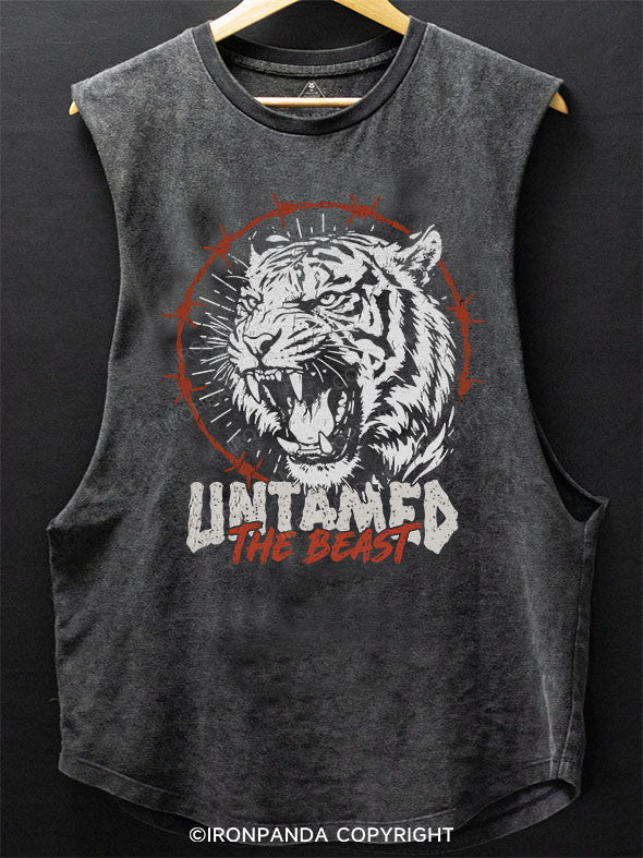UNTAMED THE BEAST Scoop Bottom Cotton Tank