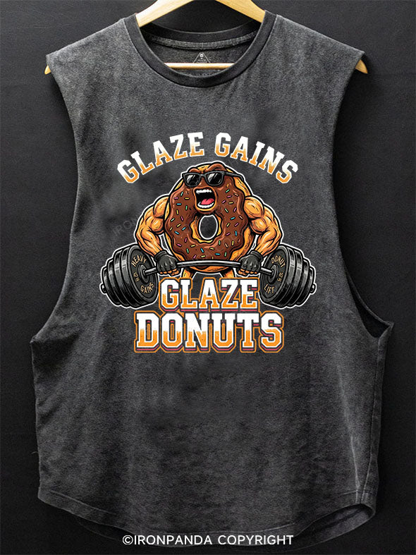 GLAZE GAINS，GLAZE DONUTS SCOOP BOTTOM COTTON TANK