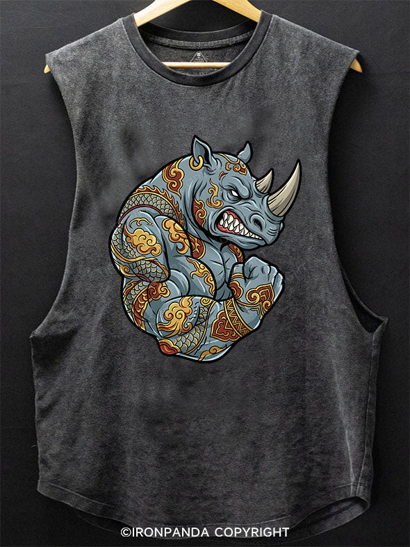 POWER RHINO Scoop Bottom Cotton Tank