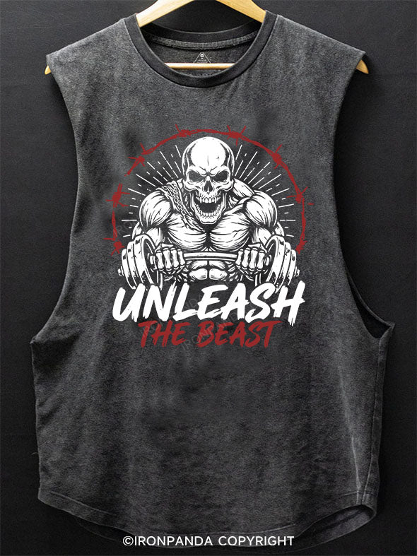 UNLEASH THE BEAST  SCOOP BOTTOM COTTON TANK