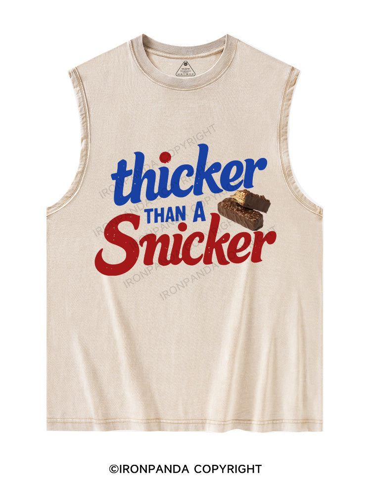 THICKER THAN A SNICKER Washed Tank