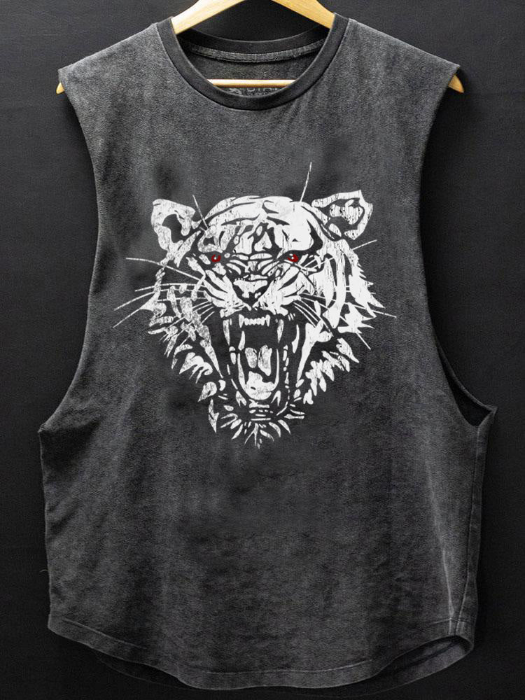 tiger head SCOOP BOTTOM COTTON TANK