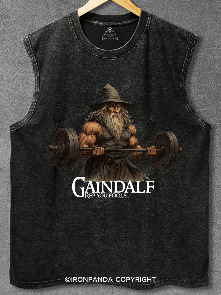 Rep you fools Washed Gym Tank