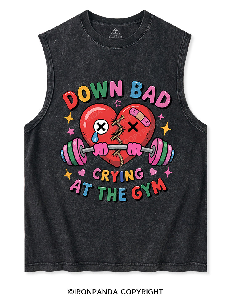 DOWN BAD CRYING AT THE GYM Washed Tank