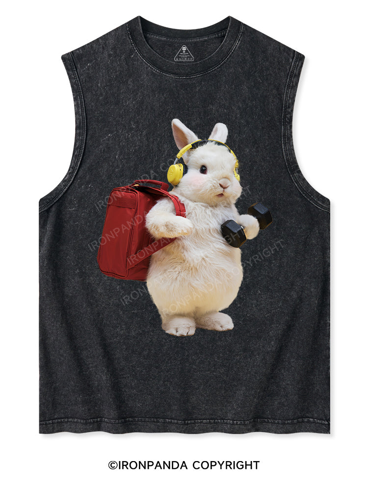 RABBIT DUMBBELL Washed Tank