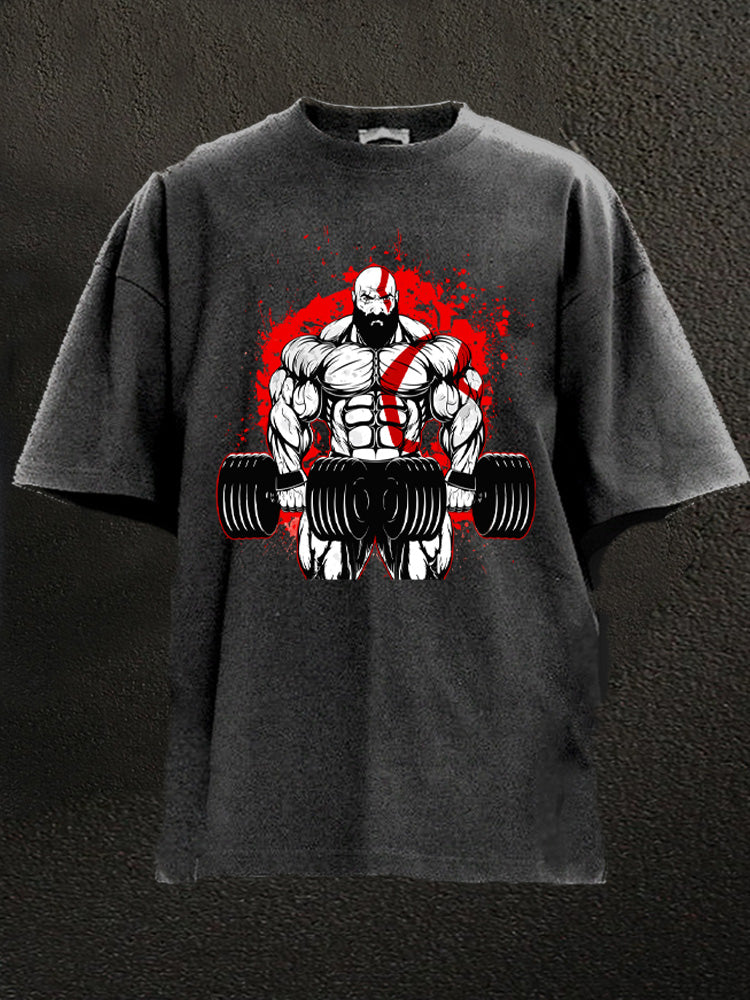 train like a god Washed Gym Shirt