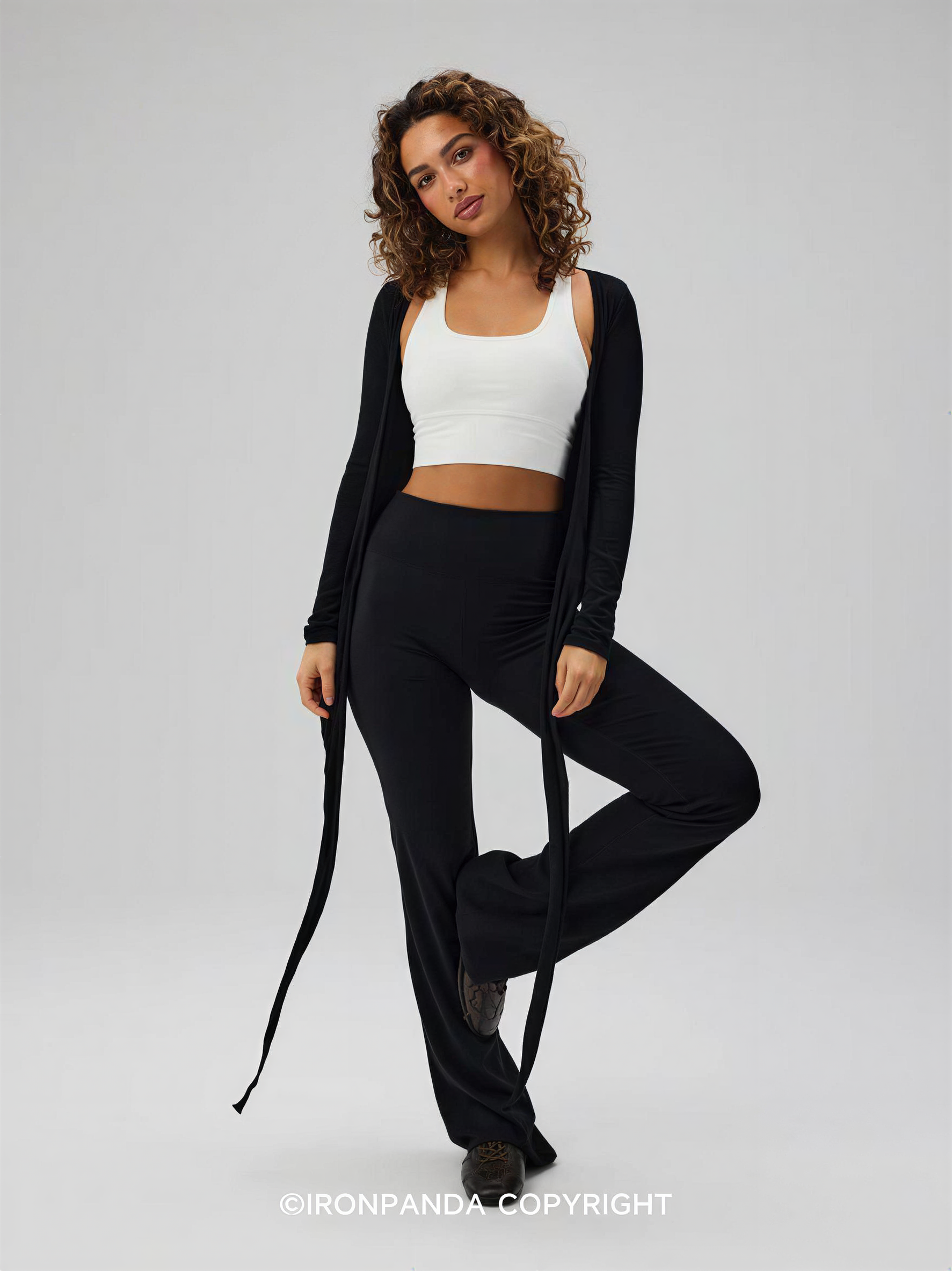 Wrap Tie Long Sleeve Workout Top