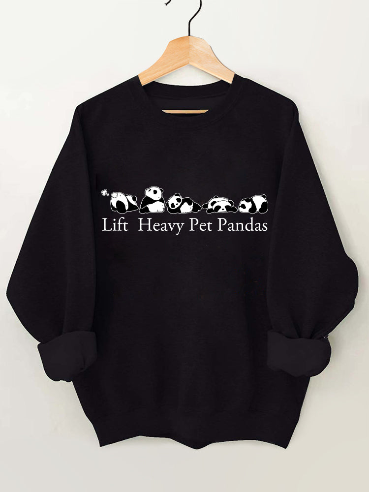 Lift Heavy Pet Pandas Gym Sweatshirt