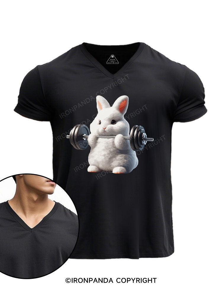 weightlifting rabbit V-neck Gym Shirt
