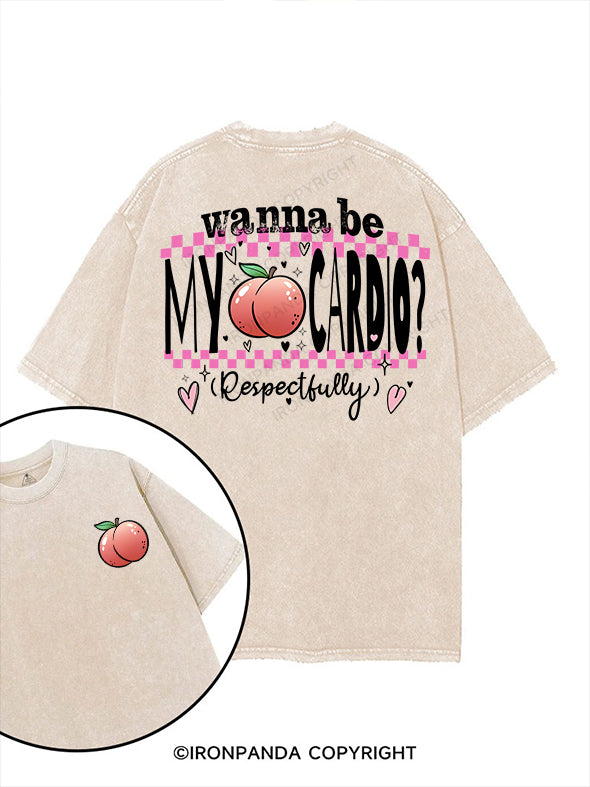 wanna be my cardio. printed Gym Shirt