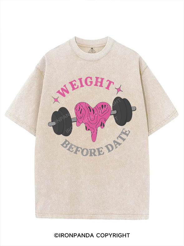 Weight Before Date VINTAGE GYM SHIRT