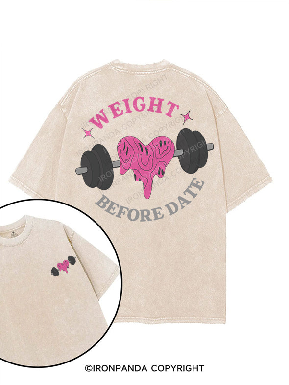 Weight Before Date printed Gym Shirt