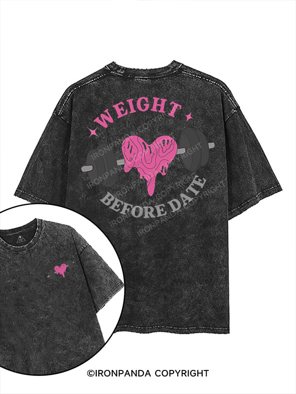 Weight Before Date printed Gym Shirt