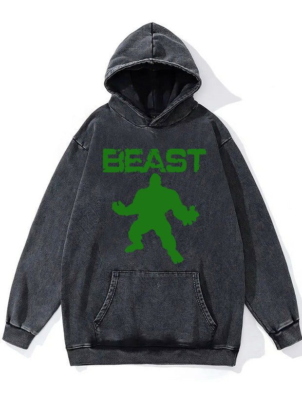 beast hulk Washed Gym Hoodie