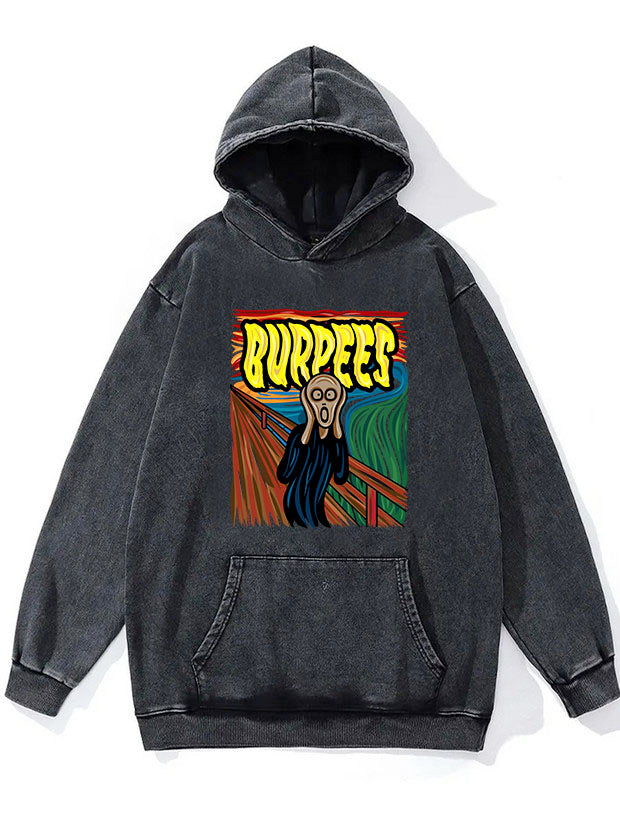 The Scream Burpees WASHED GYM HOODIE