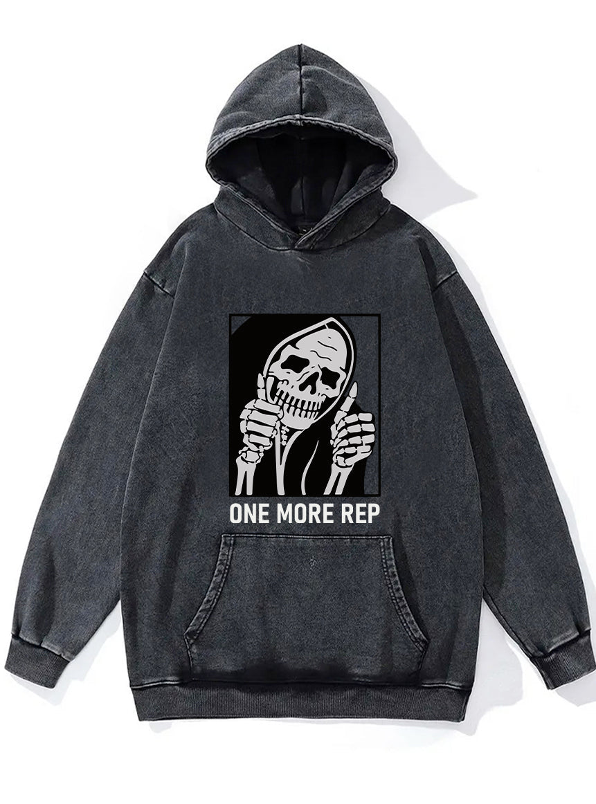 One More Rep WASHED GYM HOODIE