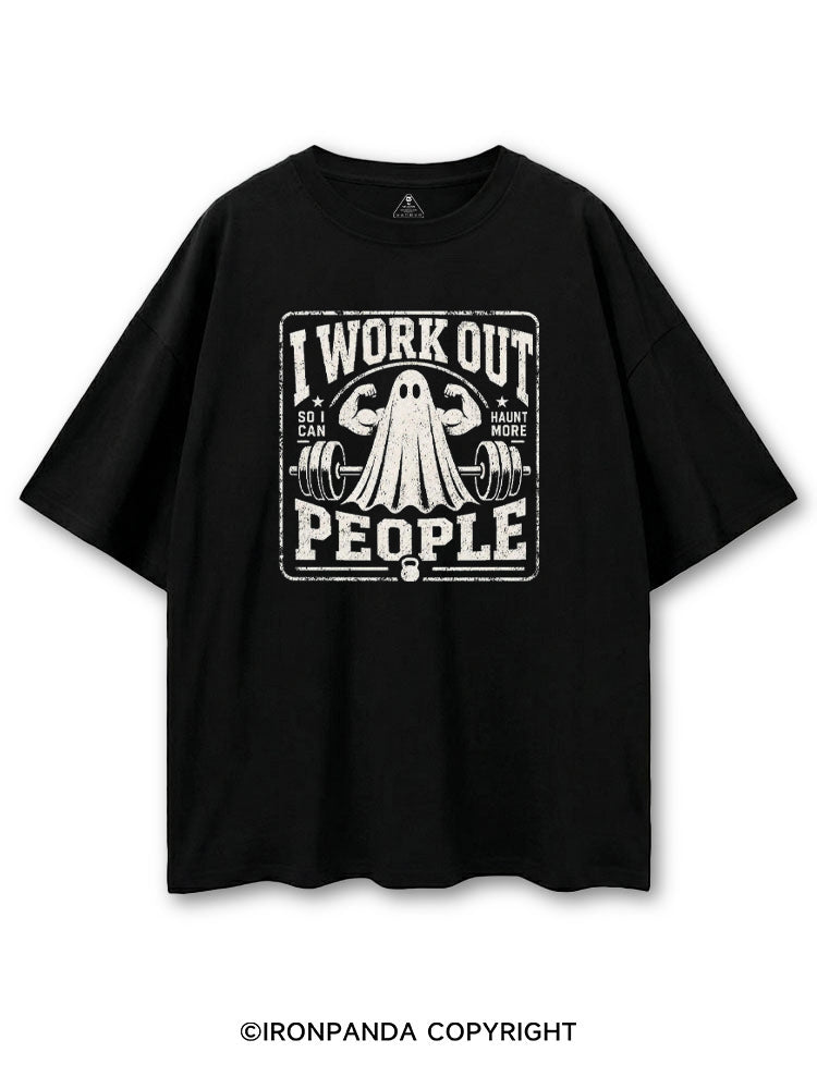 I WORK OUT SO I CAN HAUNT MORE PEOPLE COTTON PUMP COVER