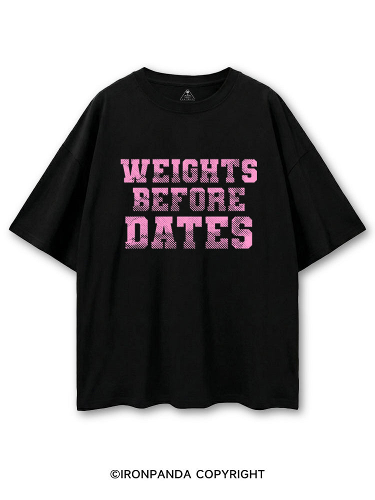 WEIGHTS BEFORE DATES FUNNY WORKOUT COTTON PUMP COVER