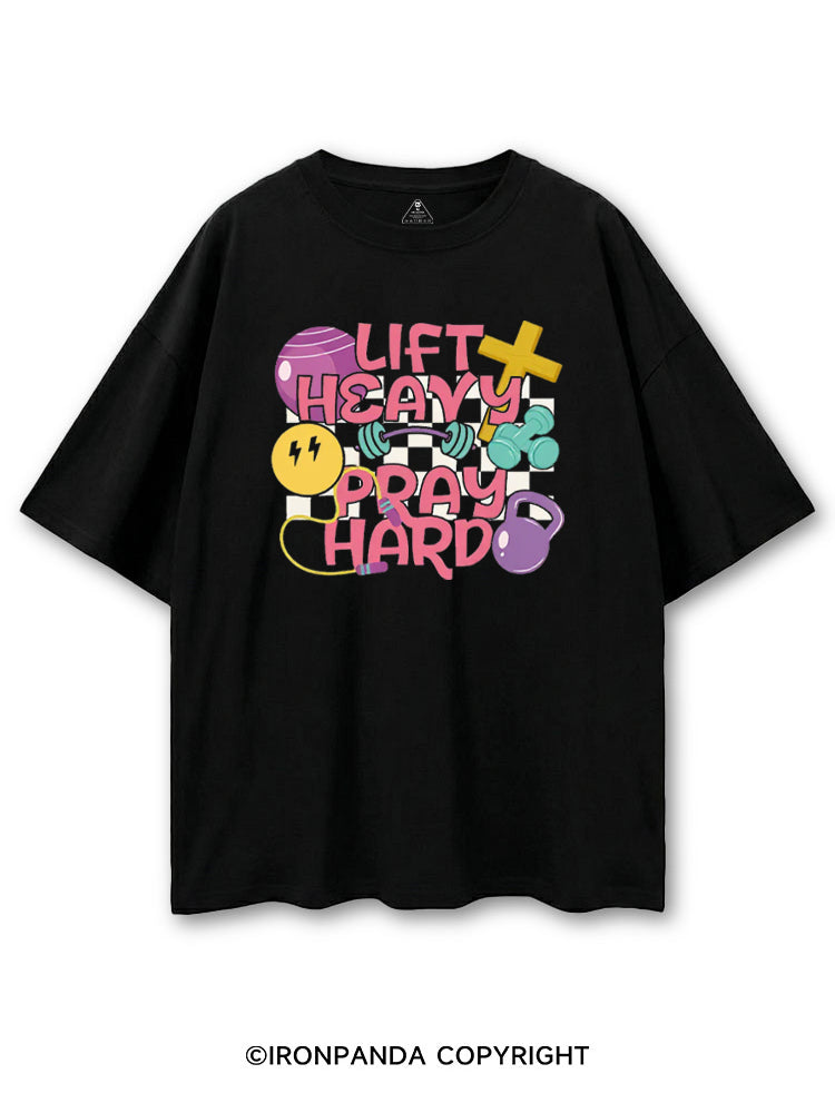 LIFT HEAVY PRAY HARD COLORFUL GYM COTTON PUMP COVER