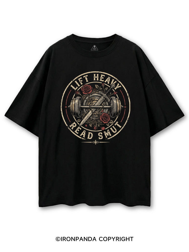 LIFT HEAVY READ SMUT BOOK GYM LOVER COTTON PUMP COVER