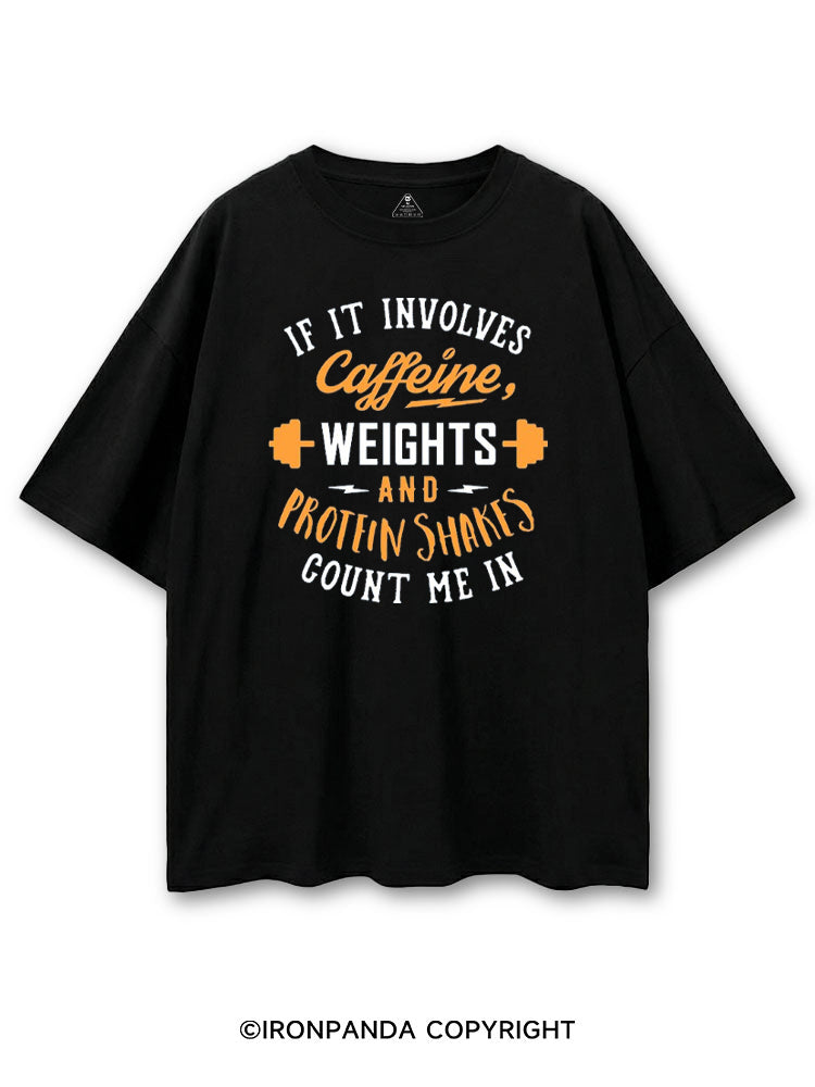 IF IT INVOLVES CAFFEINE, WEIGHTS AND PROTEIN SHAKES COUNT ME IN COTTON PUMP COVER
